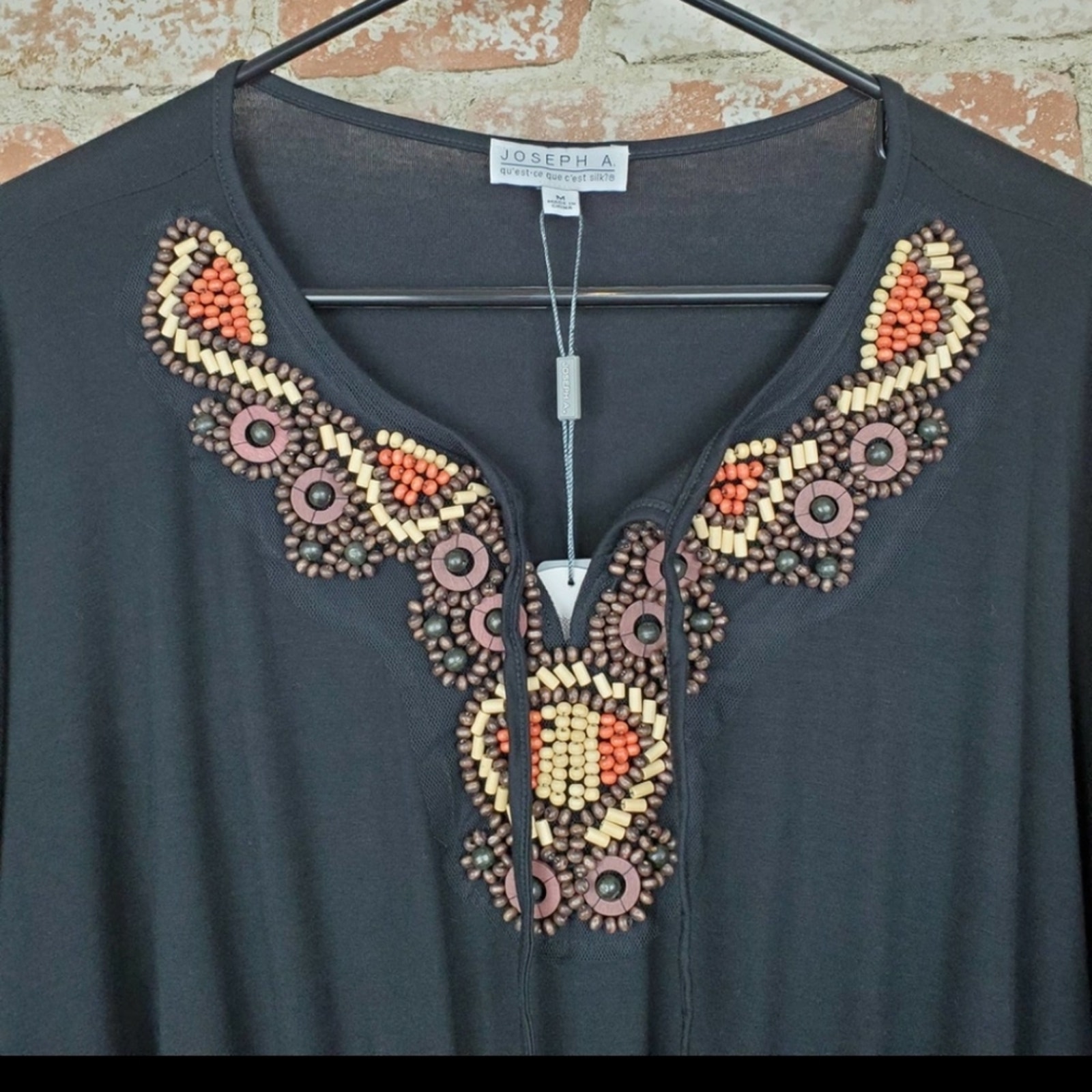 Joseph A. Beaded Boho Style Top Nwt — image 4 of 7